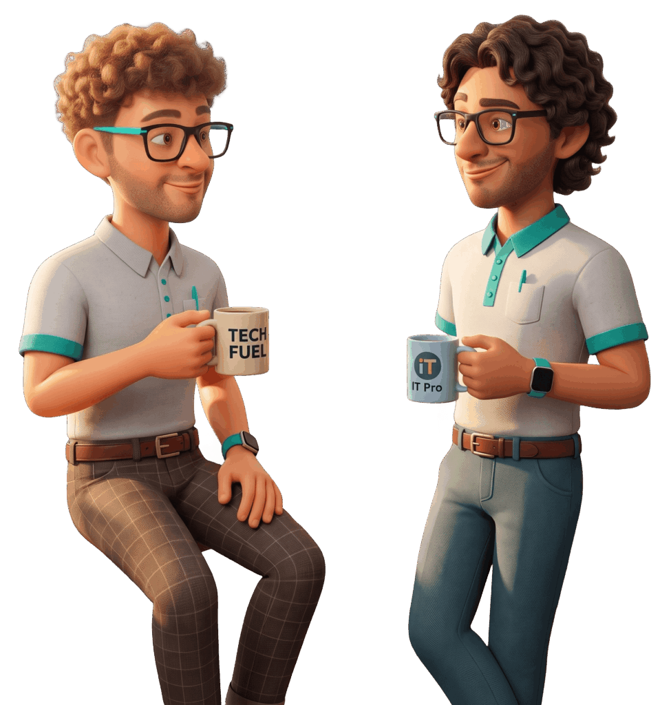 Illustration de deux personnages TechMinds